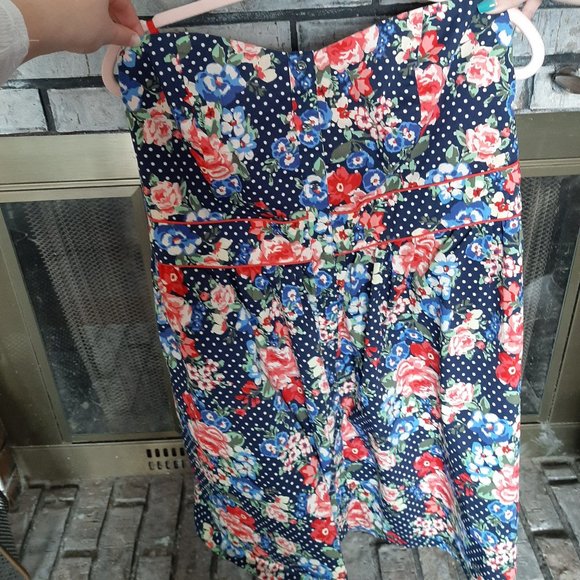 Floral Strapless Summer Dress - Picture 1 of 4